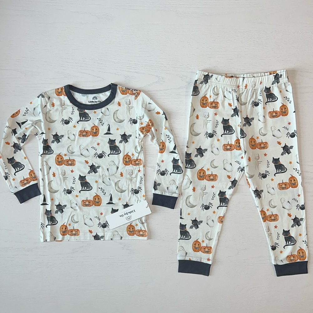 🎃 Little Joy Co Boo Crew Bamboo Halloween Pajama Set 2T 3T